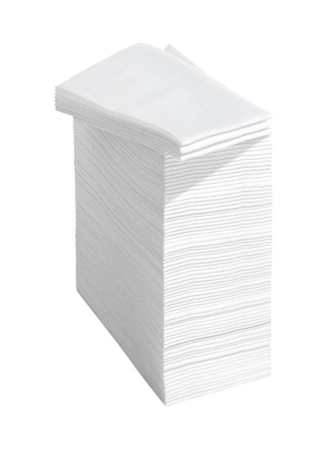 JEBBLAS 100Pcs Disposable Guest Towels, Linen Feel Hand Towels, Cloth-Like Paper Napkins, Soft, Absorbent Paper Hand Towel for Kitchen, Parties, Bathroom, Restaurant, Events, 7.8” X 15.7” White - Image 1